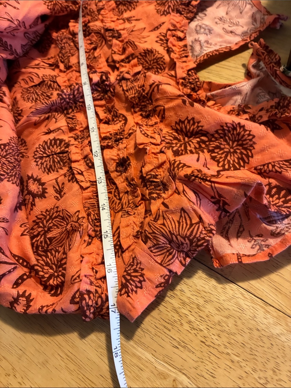 Universal threads Women’s Orange Floral Maxi Dress - Lightweight - Picture 10 of 13